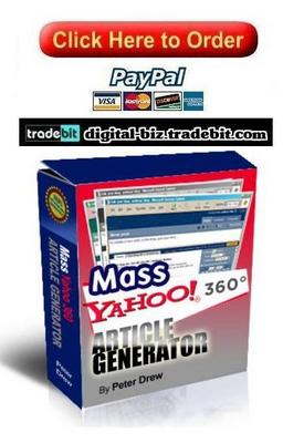 Product picture Mass Yahoo Blog 360 Article Generator