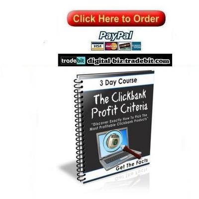 Product picture The Clickbank Profit Criteria