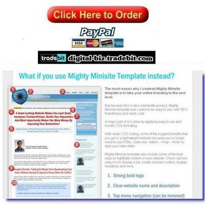 Product picture Mighty Minisite Template